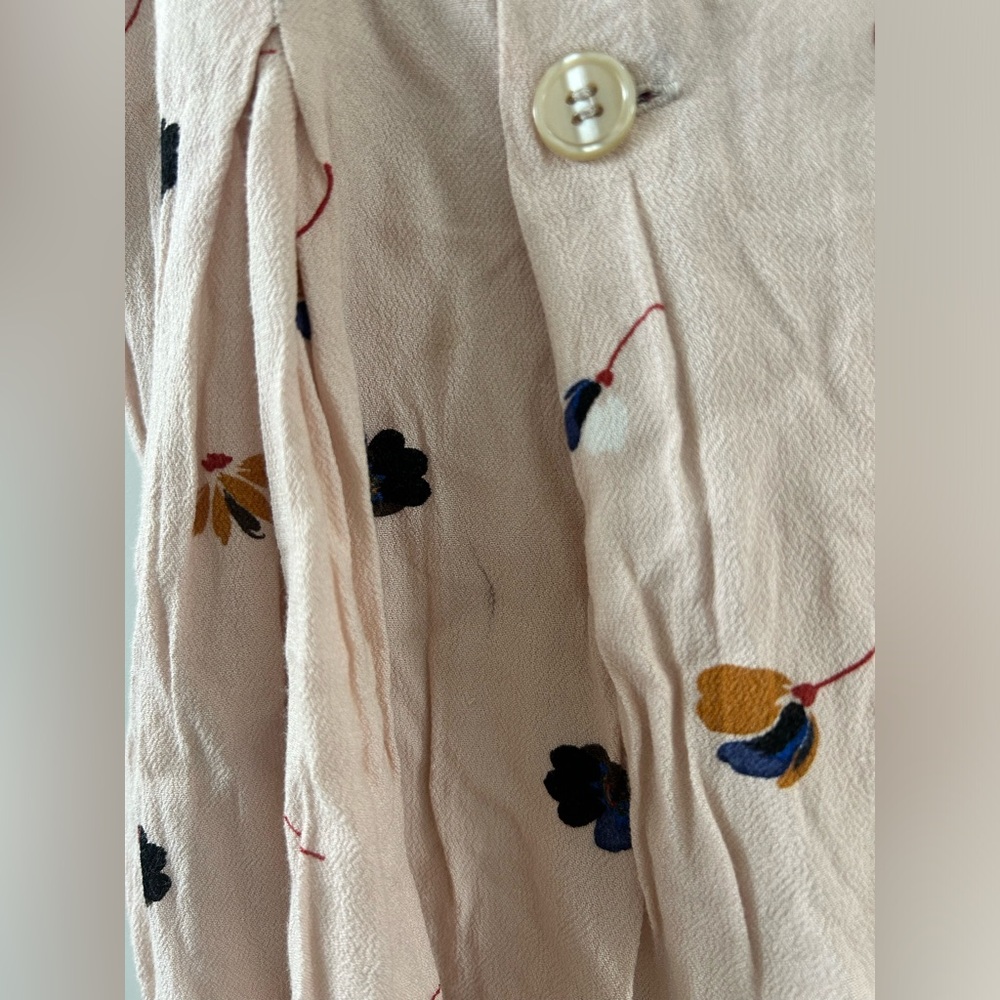 Free People Lovers Lane Floral Button Front Mini Skirt Sz 6 - Picture 4 of 9